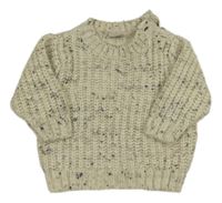 Svetlosivý melírovaný sveter