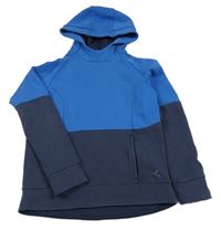 Modro-tmavomodrá mikina s kapucí Decathlon