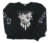 Čierna mikina s jednorožcom a lapačem snů River Island