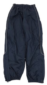 Tmavomodré šušťákové nepromokavé nohavice TCM