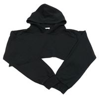 Čierna crop mikina s kapucňou Page One Young