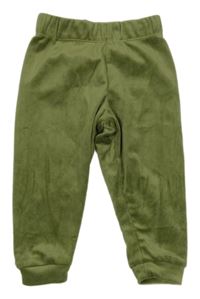 Khaki plyšové tepláky Lupilu