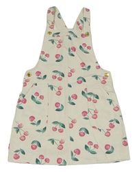 Smotanové rifľové na traké šaty s třešněmi Cynthia Rowley