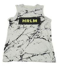 Bielo-čierne vzorované tielko s nápisom C&A