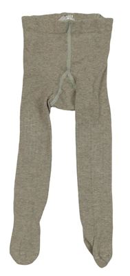 Šedé melírované žebrované punčocháče H&M