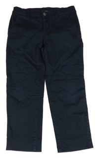 Tmavomodré crop chino slim fit rifle We