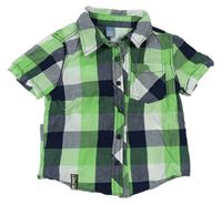 Zeleno-tmavomodrá kockovaná košeľa Dopodopo