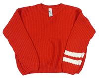 Červený crop sveter C&A