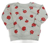 Biela mikina s jablky Primark