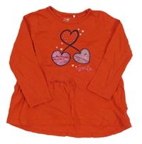 Červená tunika se srdíčky Topolino