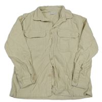 Smotanová menšestrová košeľa s golierikom Zara