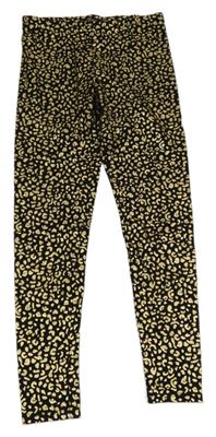 Černo-zlaté leopardí legíny George