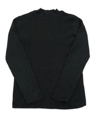 Čierny ľahký rebrovaný sveter Nutmeg