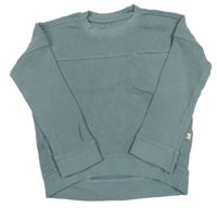 Šedomodrá rebrovaná ľahká mikina