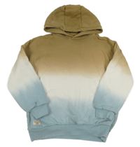 Hnedo-bielo-modrá mikina s kapucňou M&S