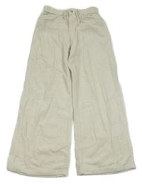 Smetanové široké manšestráky Zara