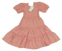 Nové - růžové šaty s madeirou dunnes 