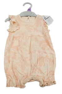 Nové - světlerůžový kraťasový overal se stromy Pep&Co