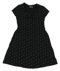 Čierne bodkovaná é šaty Primark