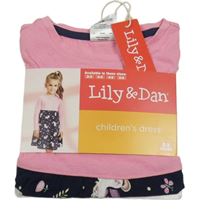 Nové - růžovo-tmavomodré šaty s jednorožci Lily & Dan