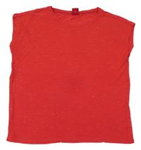 Červené melírované ľahké tričko S. Oliver