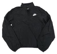 Čierna šušťáková športová funkčná bunda s logom Nike