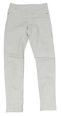 Biele elastické skinny nohavice F&F