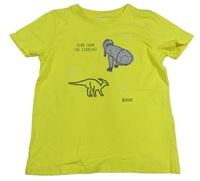 Žlté tričko s dinosaurami Topolino
