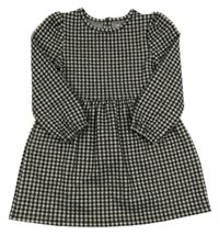 Černo-bílé kostkované úpletové šaty Kiabi