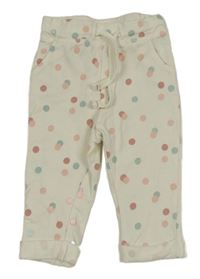 Smetanovo-barevné puntíkaté tepláky Lupilu