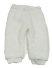 Biele plyšové tepláky Ergee