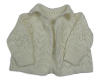 Smotanový perforovaný sveter