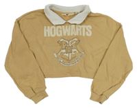 Béžovo-biela crop mikina s límečkem - Harry Potter H&M