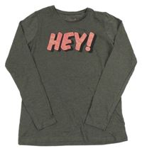 Šedé triko s nápisem Primark