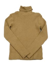 Okrový rebrovaný svetrový rolák Next