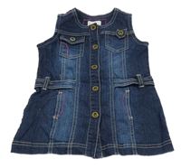 Tmavomodré rifľové šaty