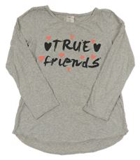 Sivé tričko s nápisom H&M