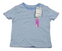 Nové - Světlemodro-bílé pruhované tričko Primark