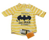 Nové - Žluto-bílé pruhované UV tričko s Batmanem George