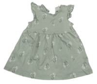 Svetlozelené kvetované šaty H&M