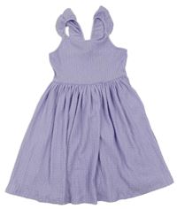 Lila šaty s volánikmi H&M