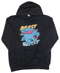 Čierna mikina s kapucí - MrBeast
