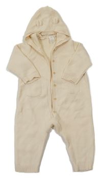 Béžová pletená kombinéza s kapucňou H&M