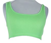 Dámsky svetlozelený rebrovaný crop top Primark
