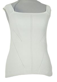 Dámský bílý žebrovaný pletený top River Island 