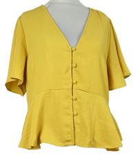 Dámská okrová peplum halenka Topshop 