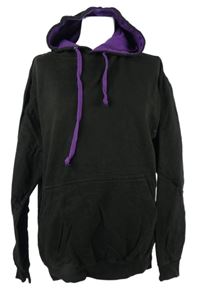 Dámská černá oversized mikina s kapucí 