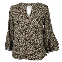 Dámska čierno-béžová vzorovaná blúzka zn. F&F