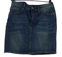 Dámska tmavomodrá rifľová sukňa H&M