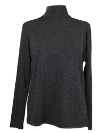 Dámské černo-stříbrné třpytivé triko s rolákem Infinity 